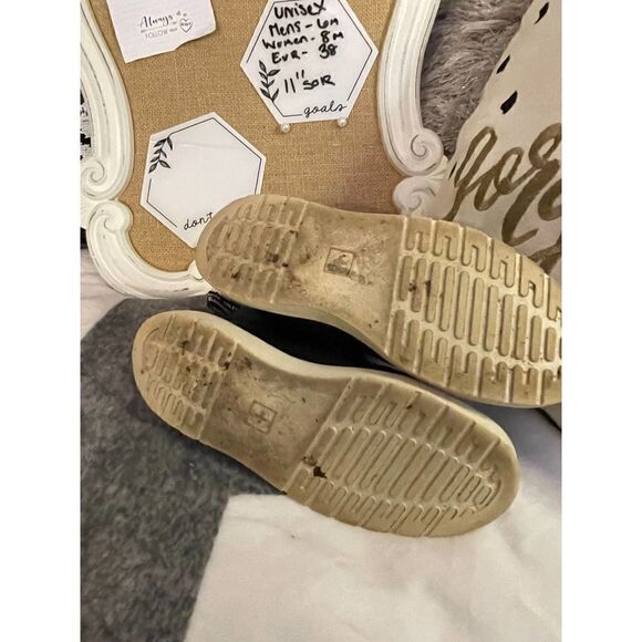 Black doc martins combat/work boots lace up men 6m women 8m street club - Picture 9 of 9